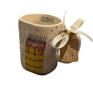 Rae Dunn ‘Celebrate' Mug with Ribbon - NWT